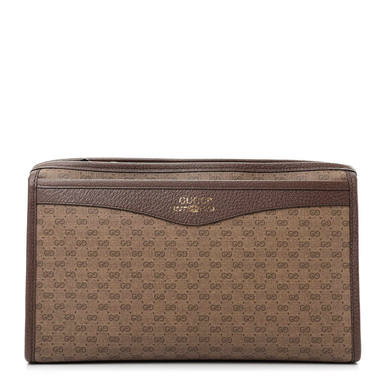 Gucci Mini Vintage GG Supreme Monogram Zip Pouch Beige New Acero 1 of 9