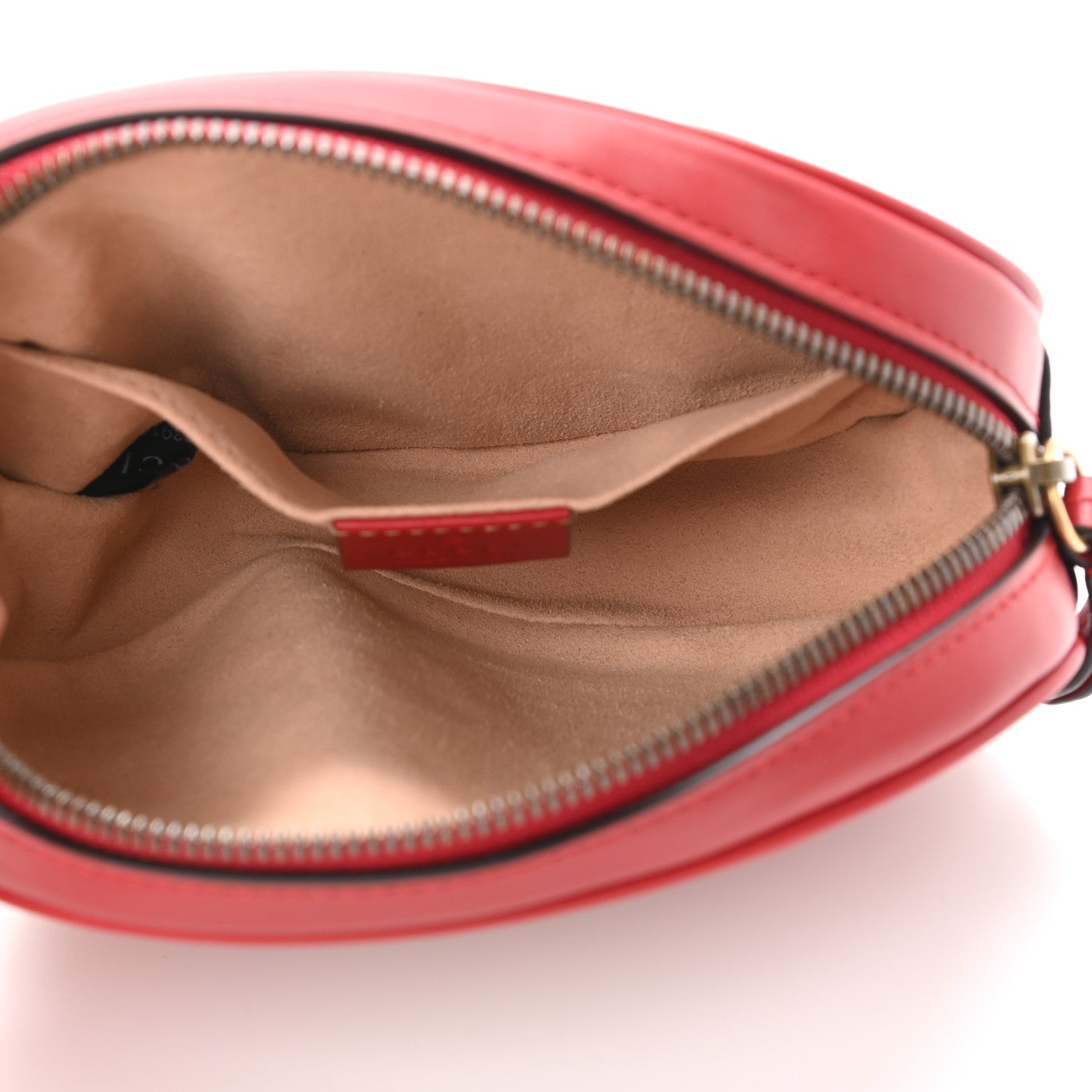 Gucci Calfskin Matelasse GG Marmont Belt Bag 85 34 Hibiscus Red 7 of 11