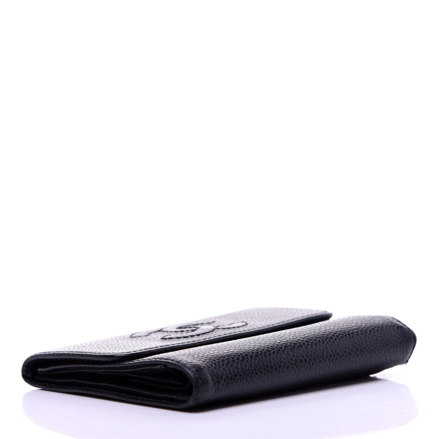 Caviar Timeless CC Compact French Wallet Black