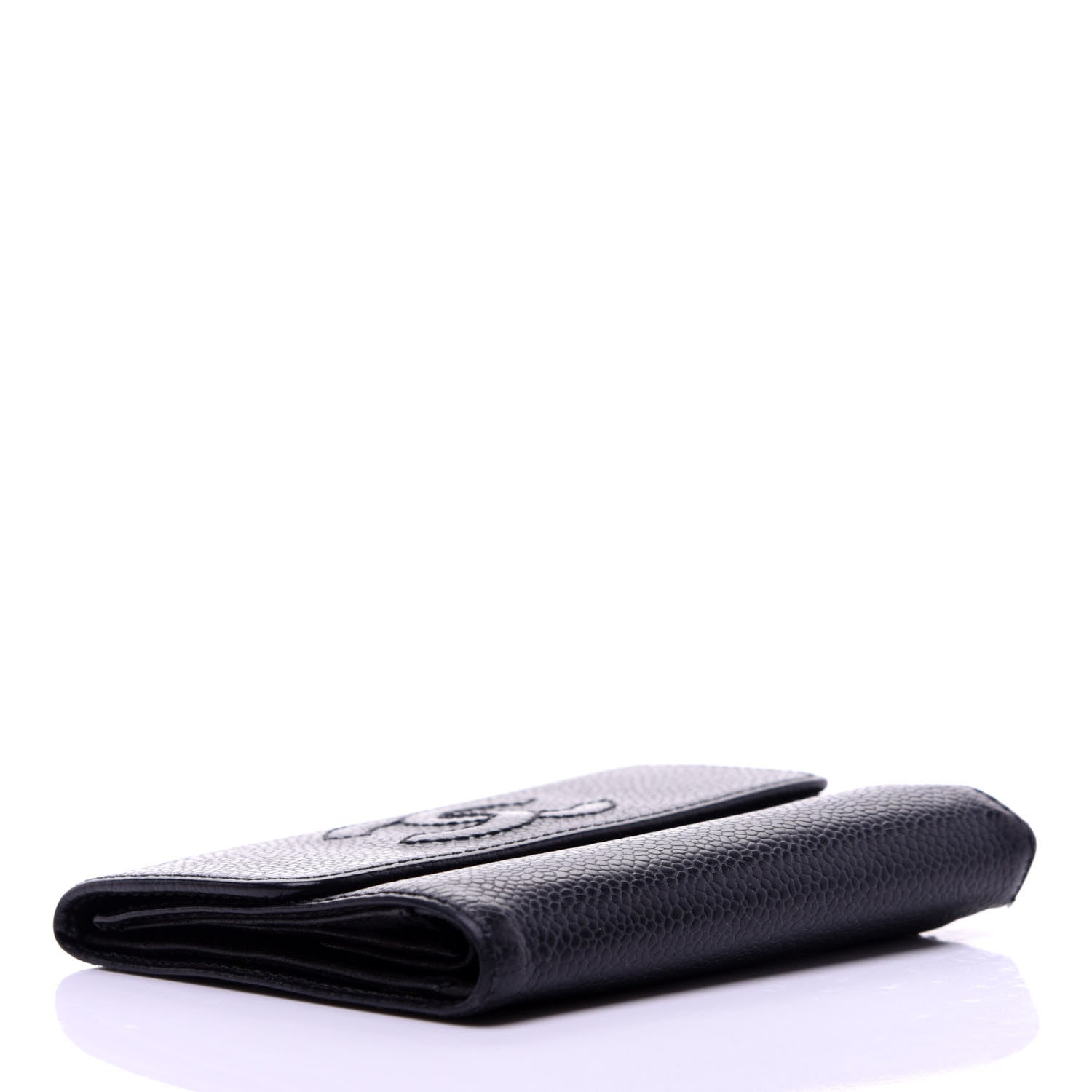 Chanel Caviar Timeless CC Compact French Wallet Black 4 of 10