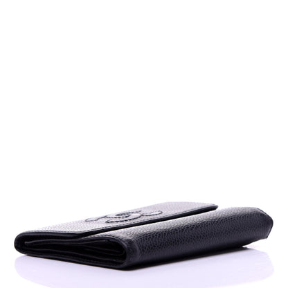 Chanel Caviar Timeless CC Compact French Wallet Black 4 of 10
