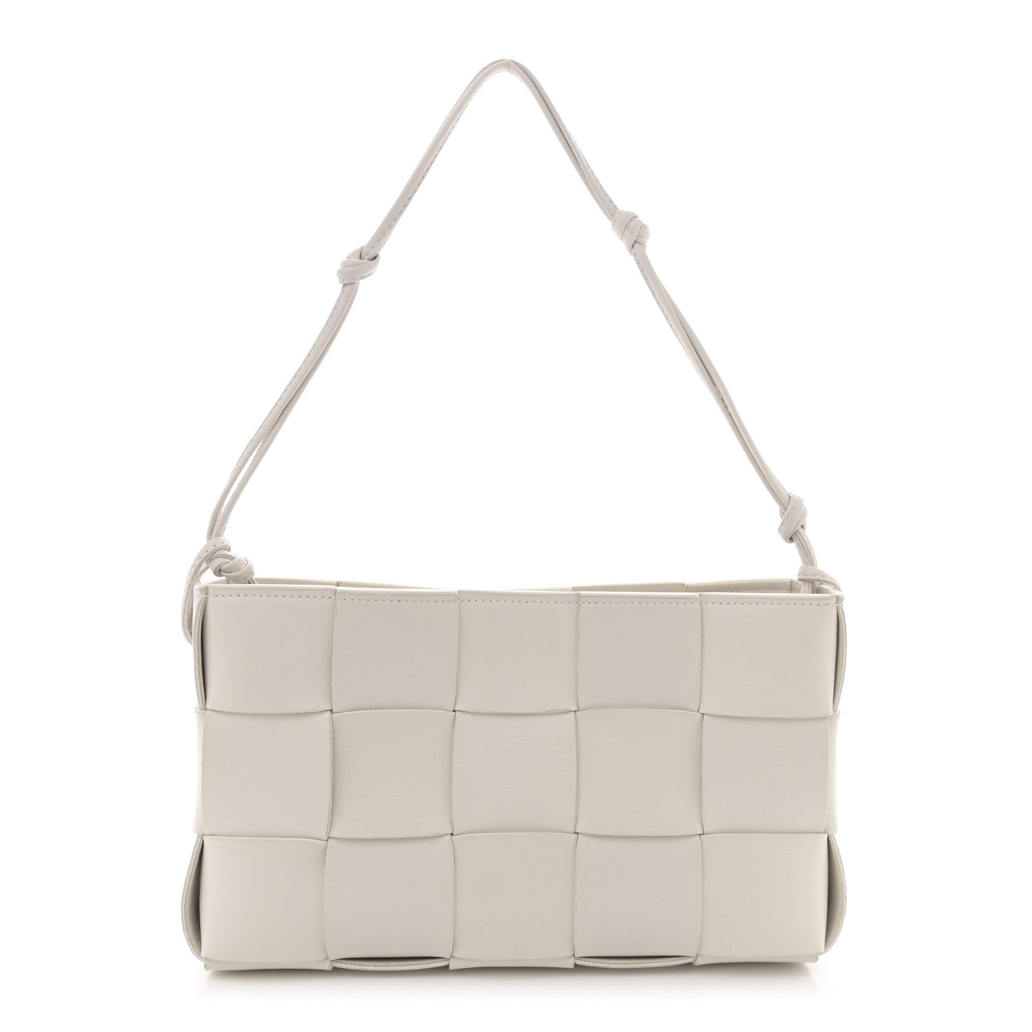 Bottega Veneta Calfskin Maxi Intrecciato Cassette Pouch On Strap Chalk 1 of 12