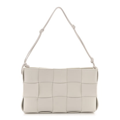 Bottega Veneta Calfskin Maxi Intrecciato Cassette Pouch On Strap Chalk 1 of 12