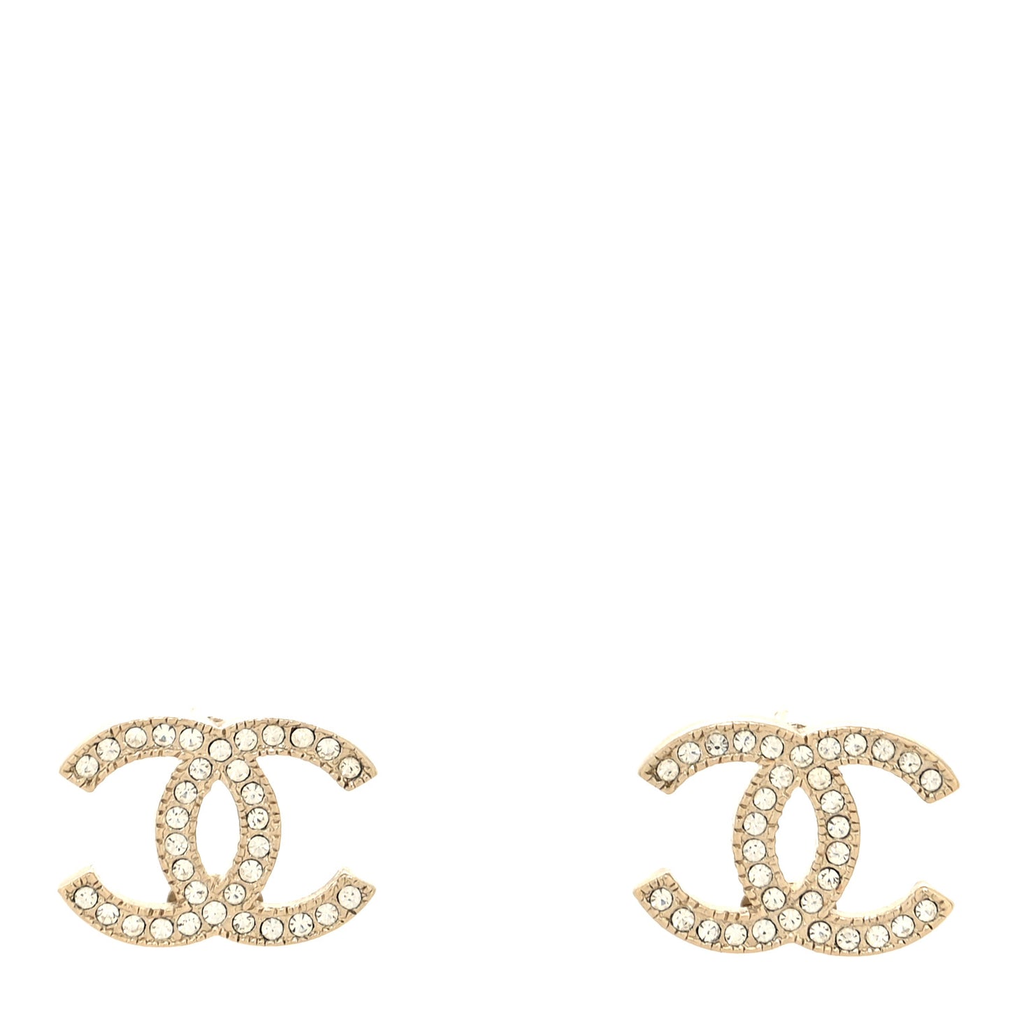 Crystal CC Earrings Gold