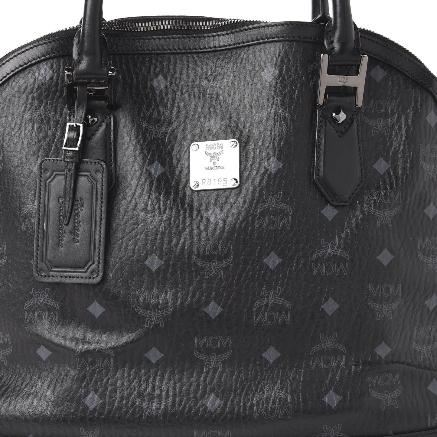 Visetos Heritage Bowler Bag Black