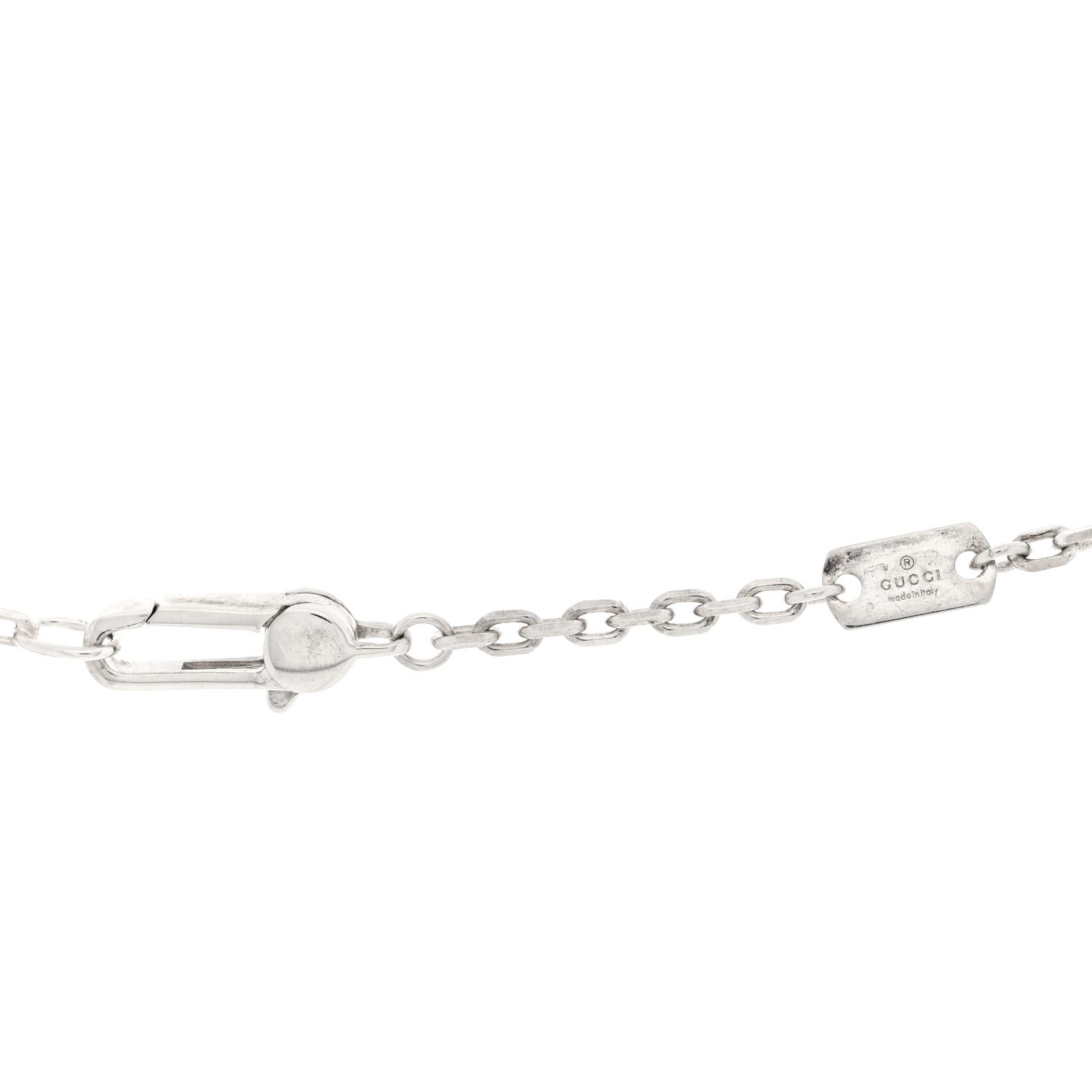 Gucci Sterling Silver Trademark Charm Necklace 4 of 4