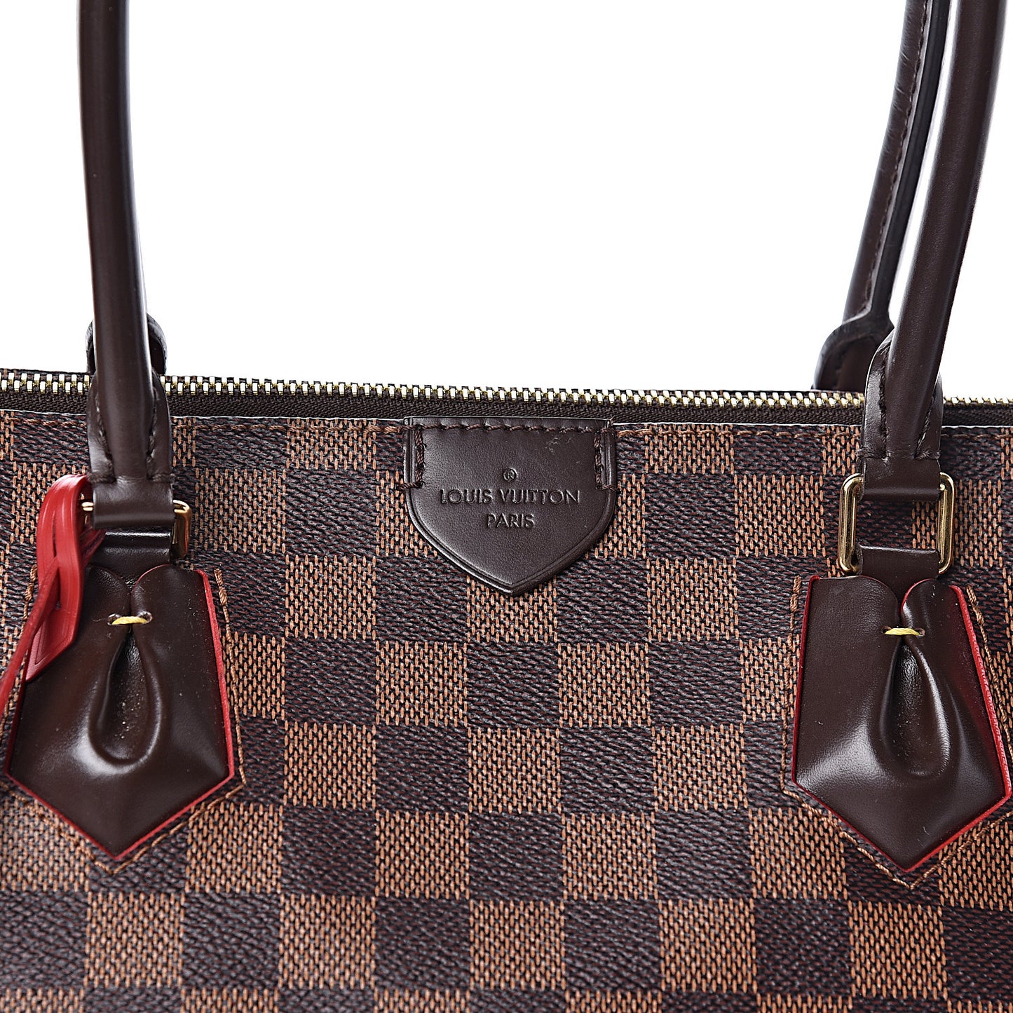 Damier Ebene Caissa Tote MM Cherry