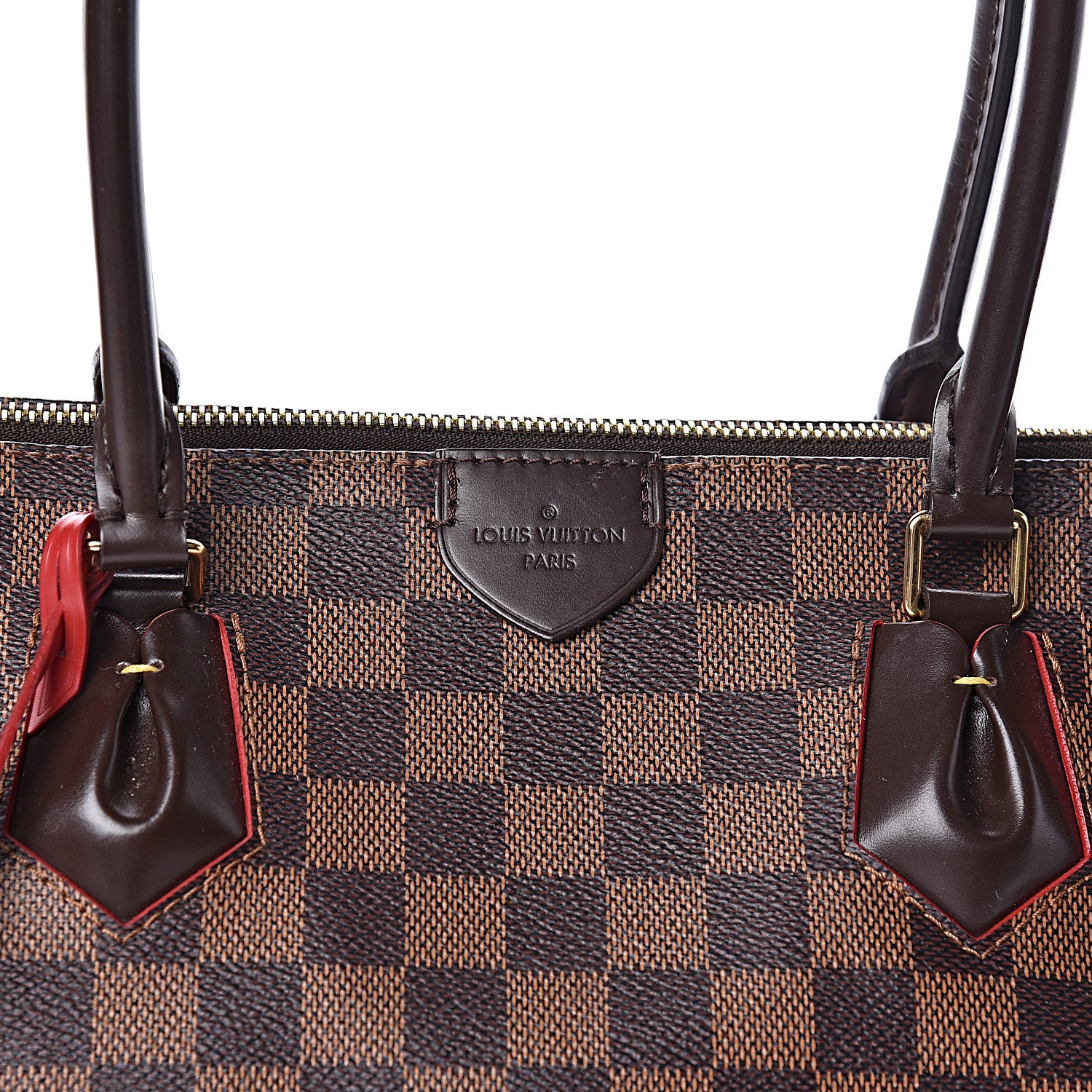 Louis Vuitton Damier Ebene Caissa Tote MM Cherry 10 of 10
