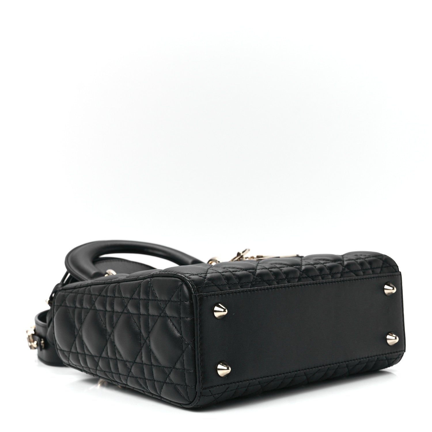 Christian Dior Lambskin Cannage Small My ABCDior Lady Dior Black 4 of 12