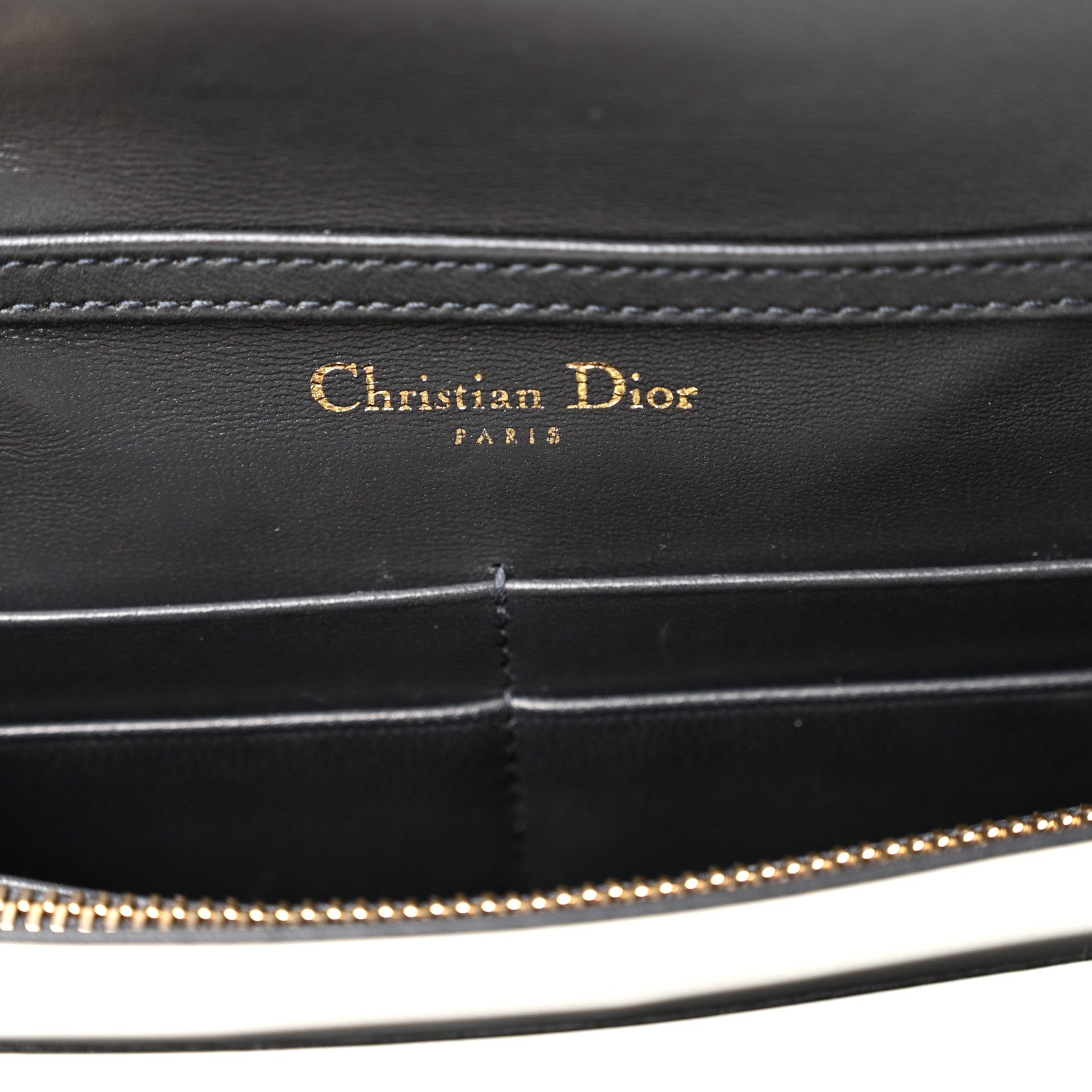 Christian Dior Patent Micro-Cannage Diorama Wallet on Chain Pouch White 6 of 10
