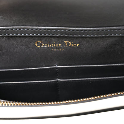 Christian Dior Patent Micro-Cannage Diorama Wallet on Chain Pouch White 6 of 10