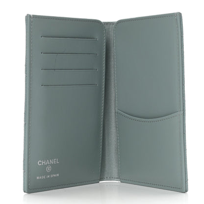Chanel Caviar Quilted Passport Holder Blue 4 of 5