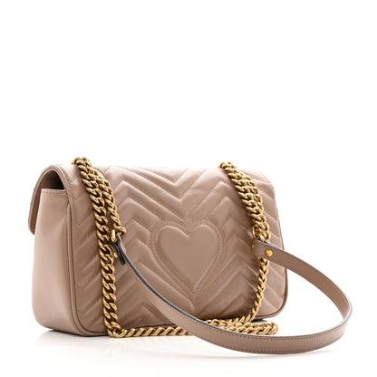 Gucci Calfskin Matelasse Small GG Marmont Shoulder Bag Porcelain Rose 3 of 10