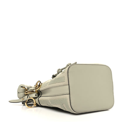 Fendi Canvas Vitello Grace F is Fendi FF Embroidered Mini Mon Tresor Bucket Bag Green Tea 4 of 10