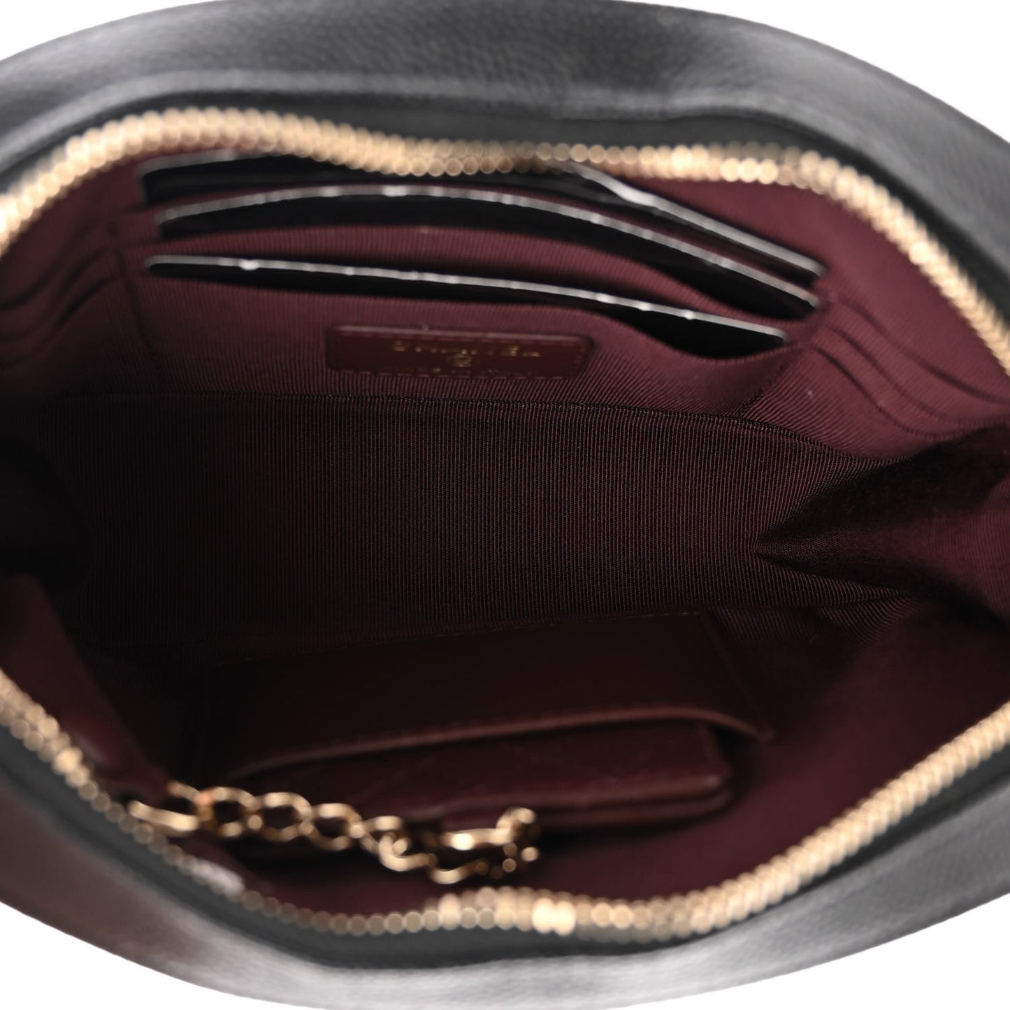 Caviar Quilted Vanity With Chain Black