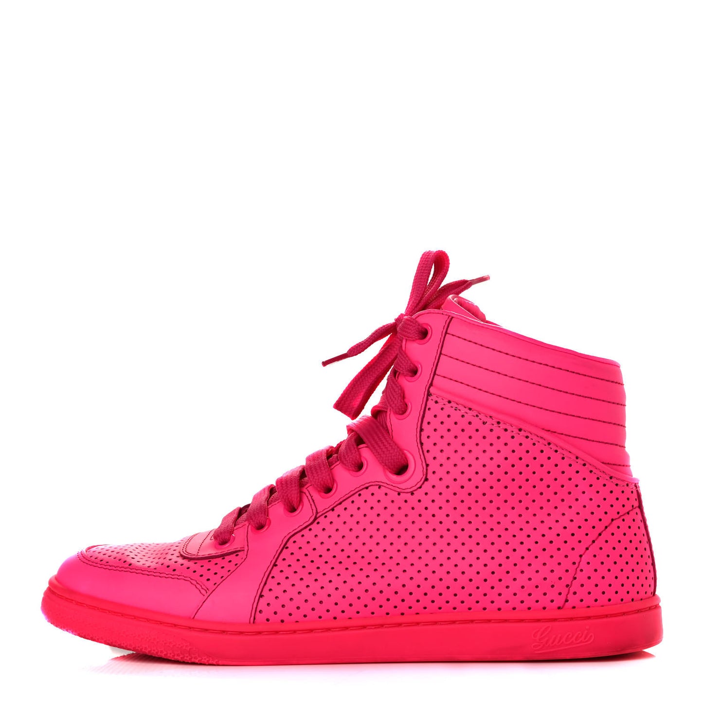 Calfskin Coda High Top Sneakers 36.5 Neon Pink