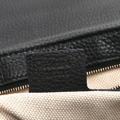 Gucci Pebbled Calfskin Medium Soho Flap Crossbody Black 7 of 10