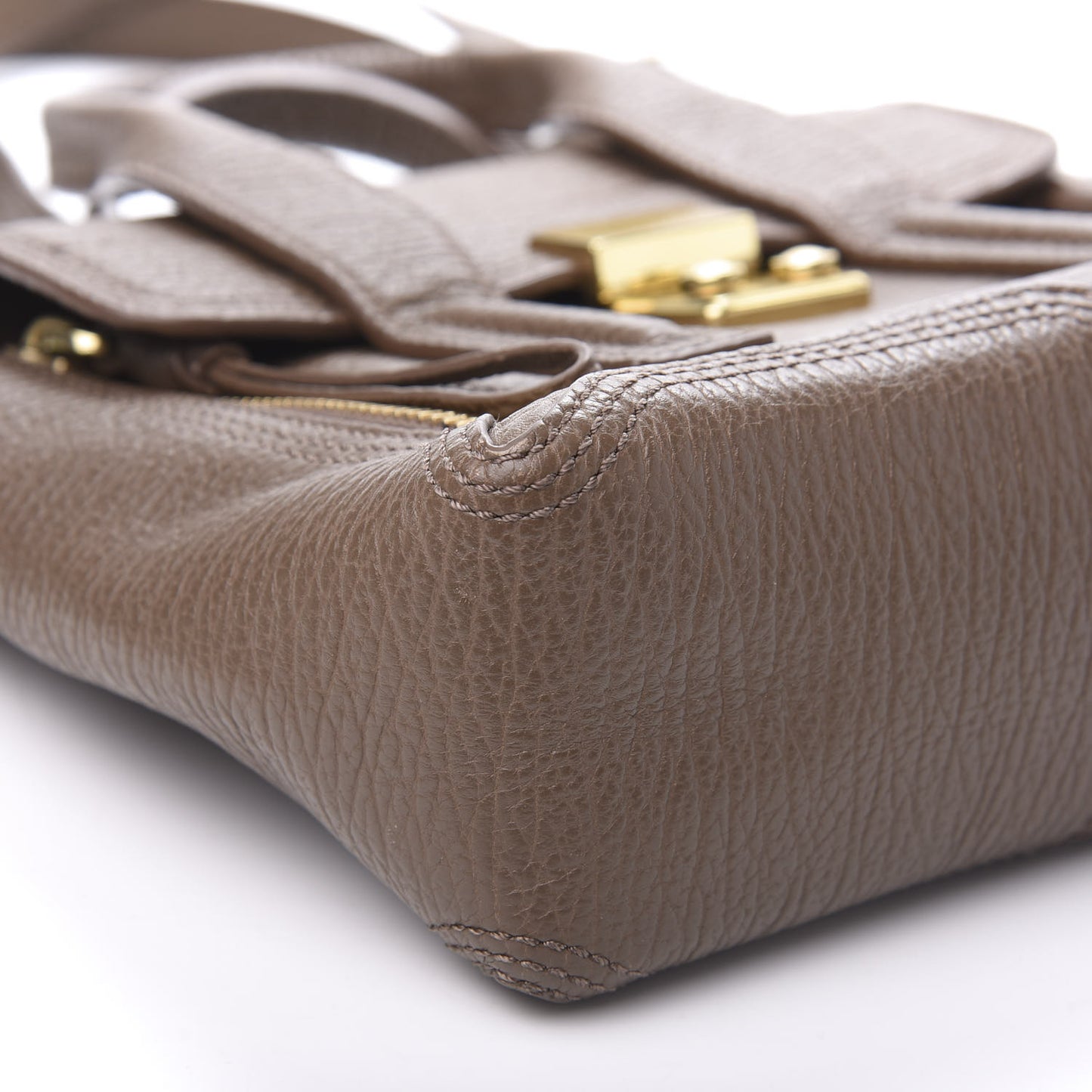 3.1 Textured Calfskin Mini Pashli Satchel Taupe