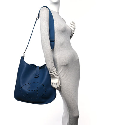 Hermes Taurillon Clemence Evelyne III TGM Bleu Obscur 2 of 10