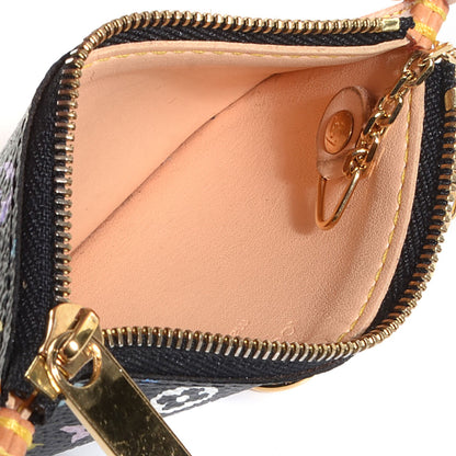 Louis Vuitton Monogram Multicolor Key Pouch Black 5 of 7
