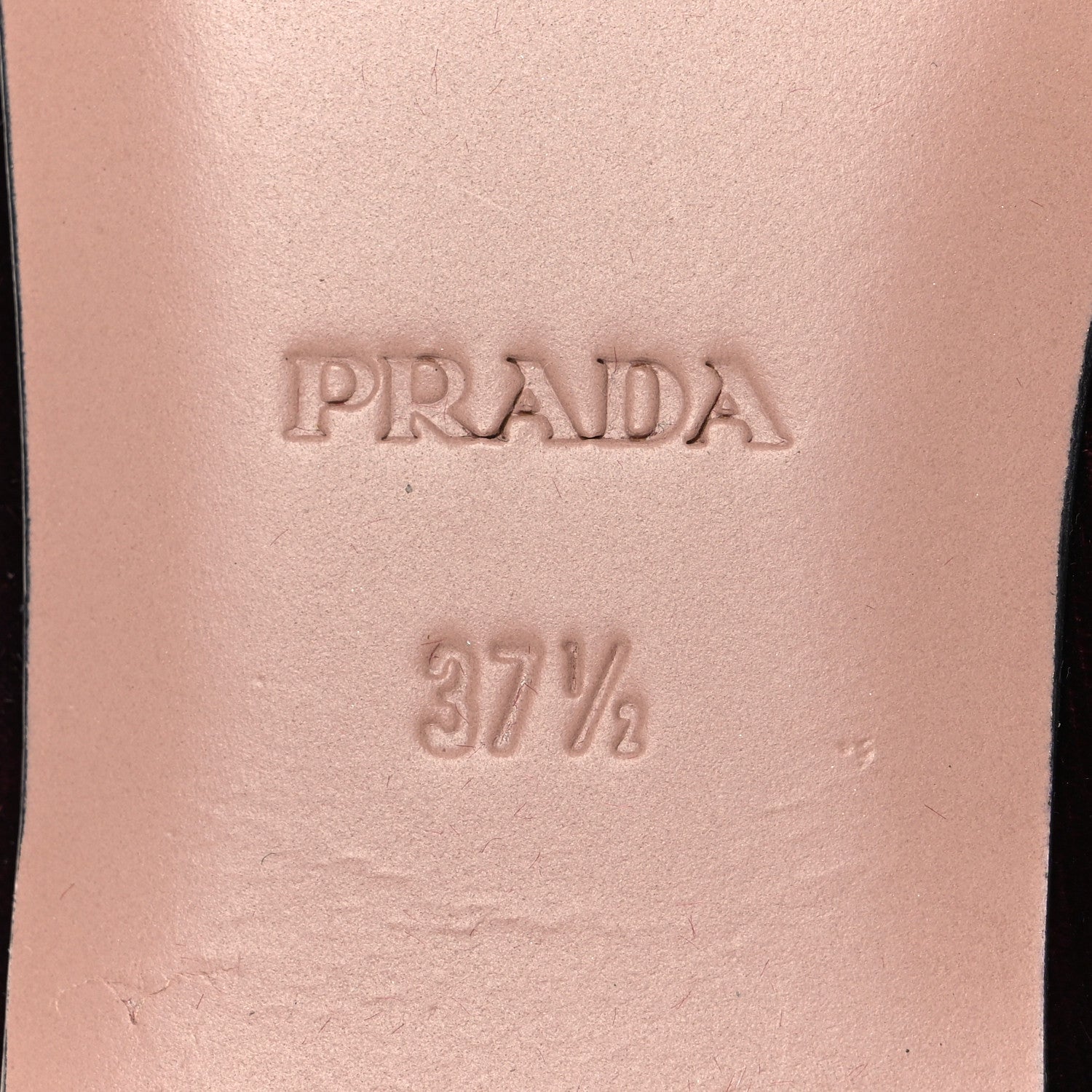 Prada Velluto Ballerina Flats 37.5 Bordeaux 8 of 10