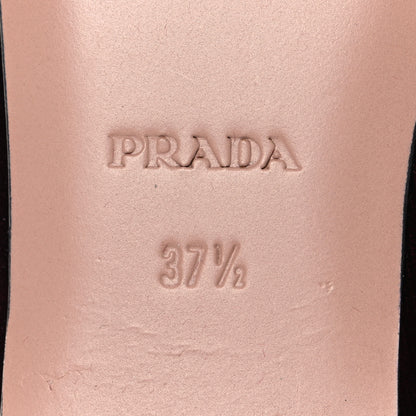 Prada Velluto Ballerina Flats 37.5 Bordeaux 8 of 10