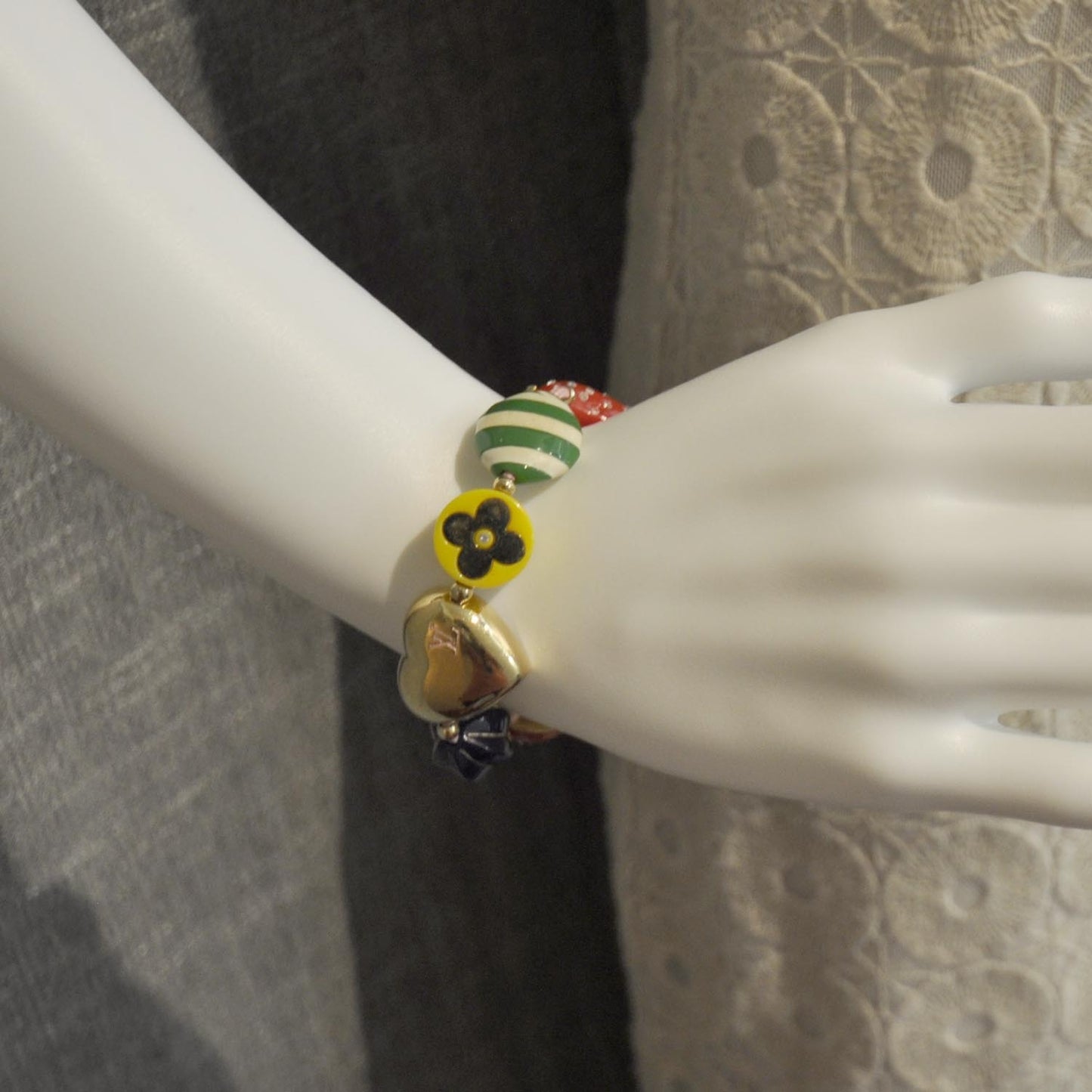 Fraise Strawberry Heart Bracelet