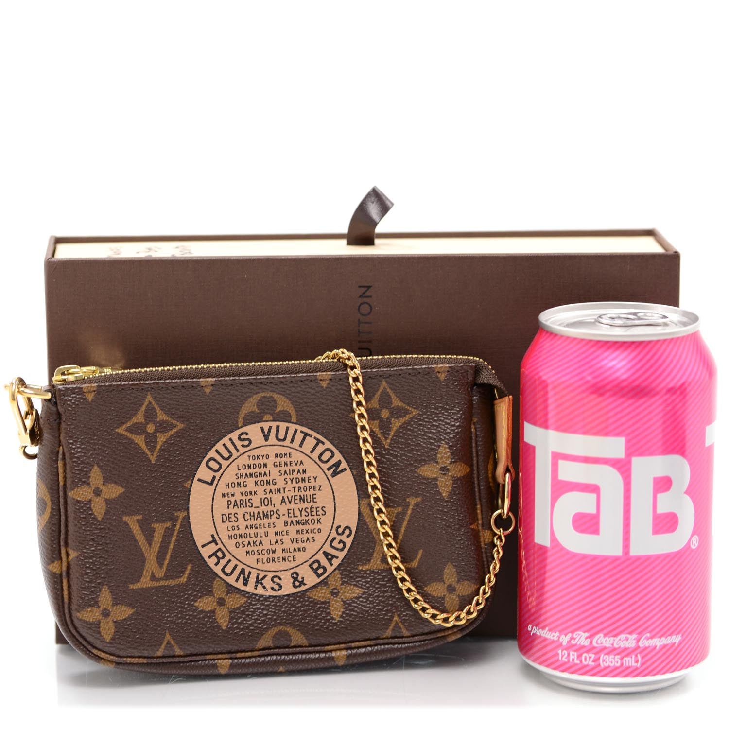 Louis Vuitton Monogram Complice Trunks and Bags Mini Pochette Accessories Beige 2 of 8