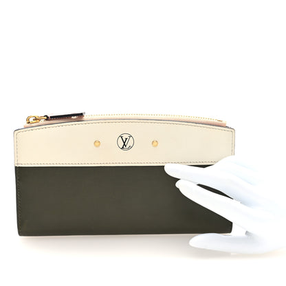 Louis Vuitton Calfskin City Steamer Wallet Kaki White 2 of 6