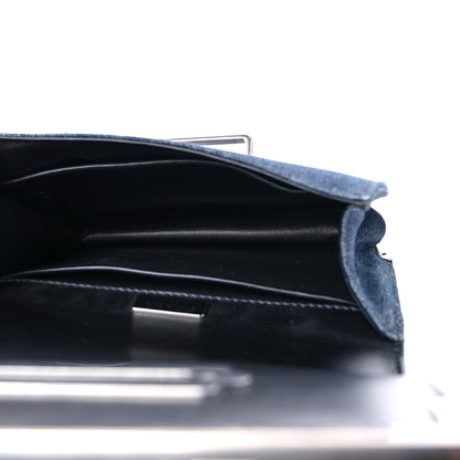 Prada Denim Small Cahier Bag Blue 5 of 10