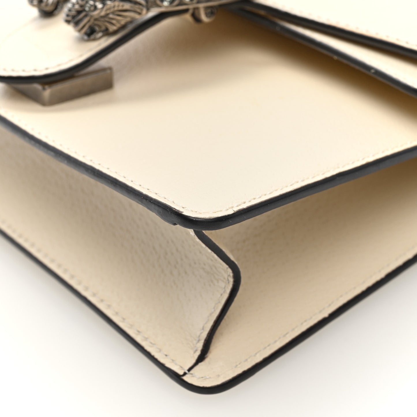 Textured Calfskin Crystal Mini Dionysus Shoulder Bag Mystic White