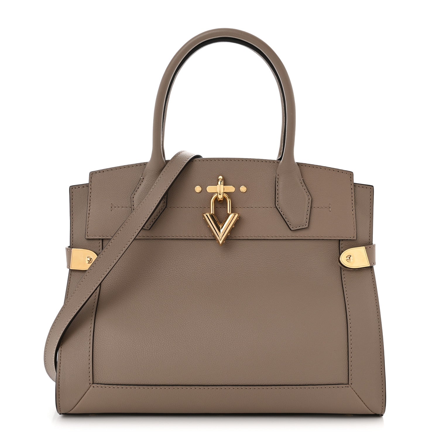 Louis Vuitton Grained Calfskin Steamer MM Galet 1 of 10