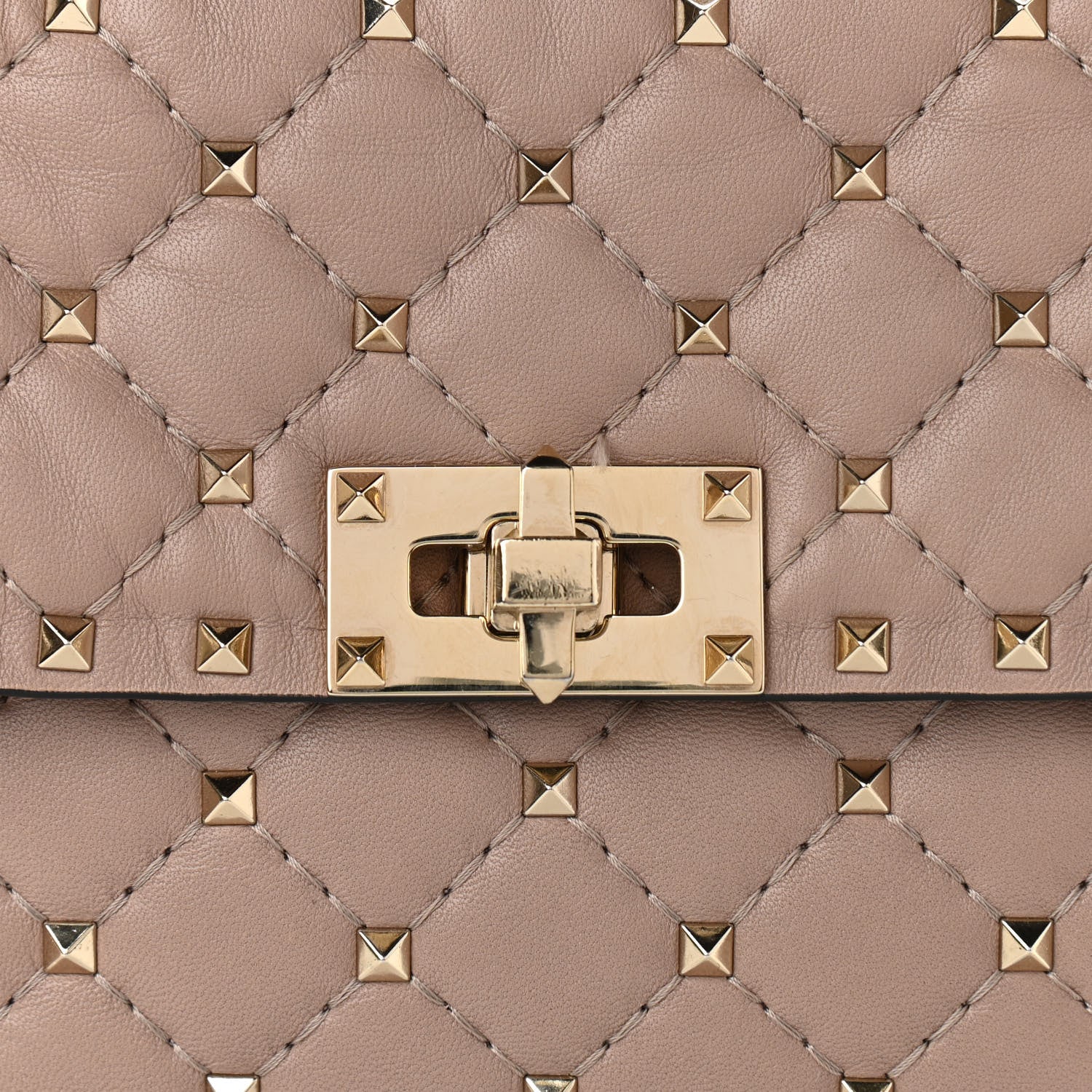 Valentino Garavani Lambskin Medium Rockstud Spike Shoulder Bag Poudre 12 of 17