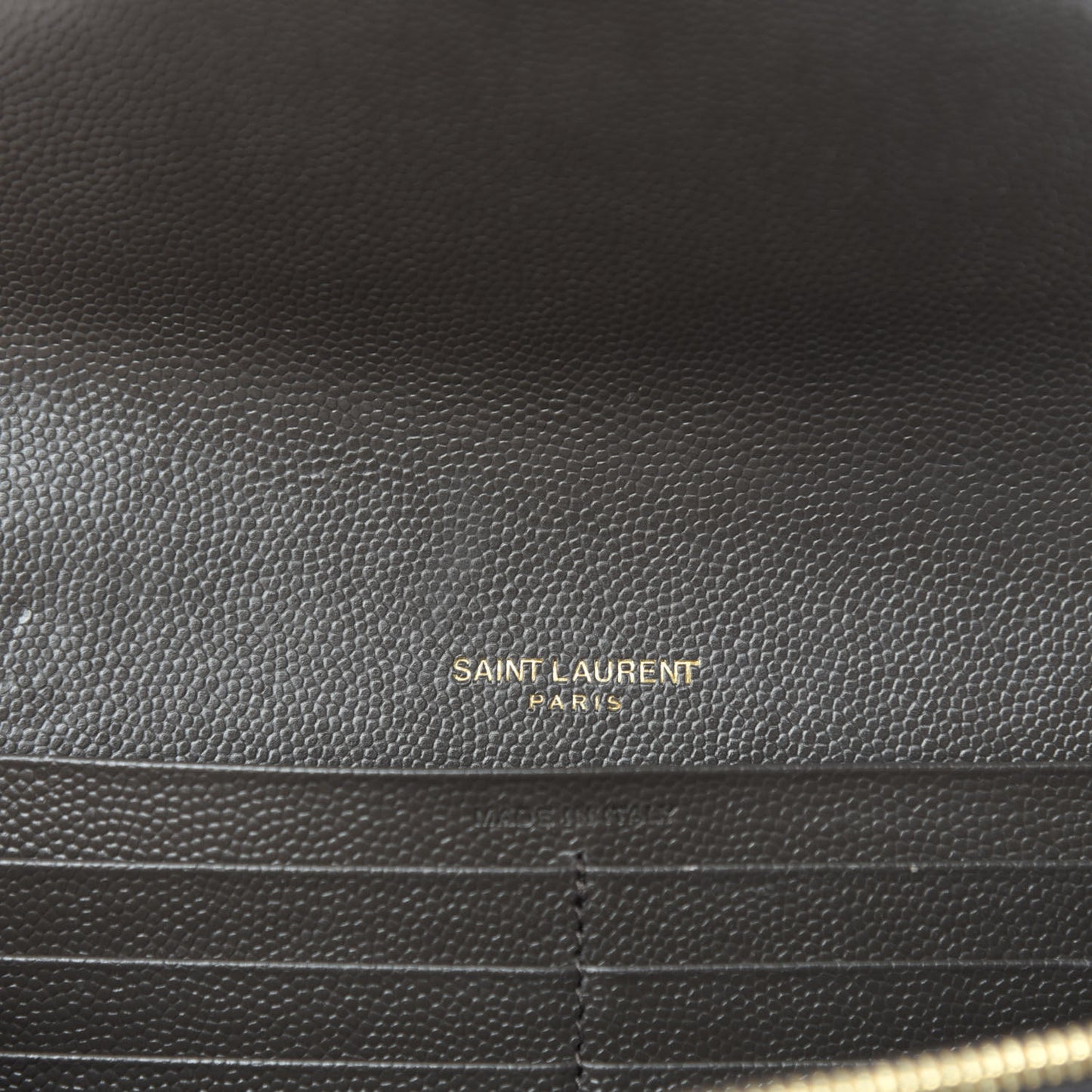Grain De Poudre Matelasse Chevron Monogram Flap Wallet Fog