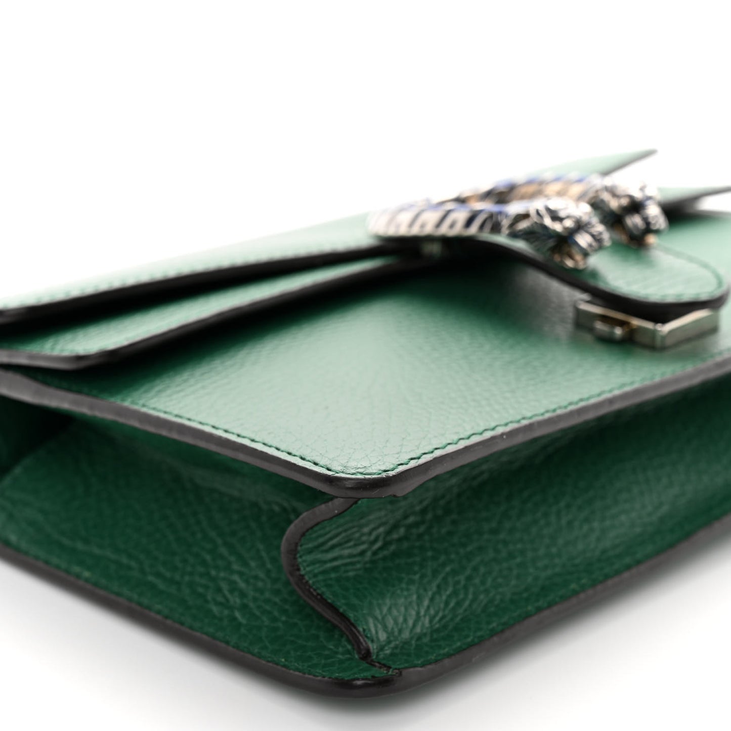 Dollar Calfskin Enamel Small Dionysus Shoulder Bag Emerald Electric Blue