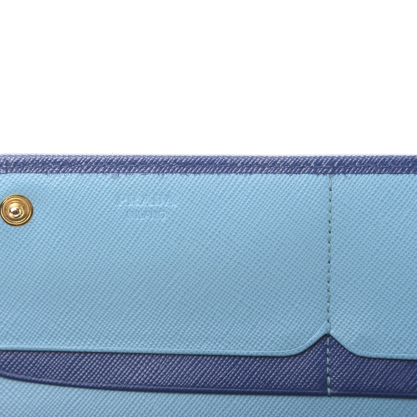 Saffiano Metal Continental Flap Travel Wallet Bluette