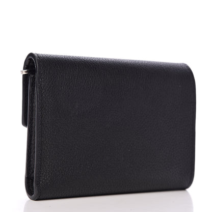 Louis Vuitton Soft Calfskin My Lockme Compact Wallet Black 3 of 7