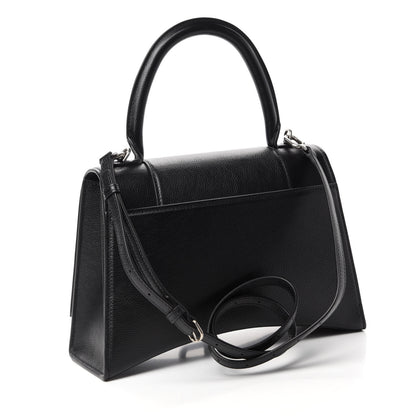 Balenciaga Grained Calfskin Medium Hourglass Top Handle Bag Black 3 of 9
