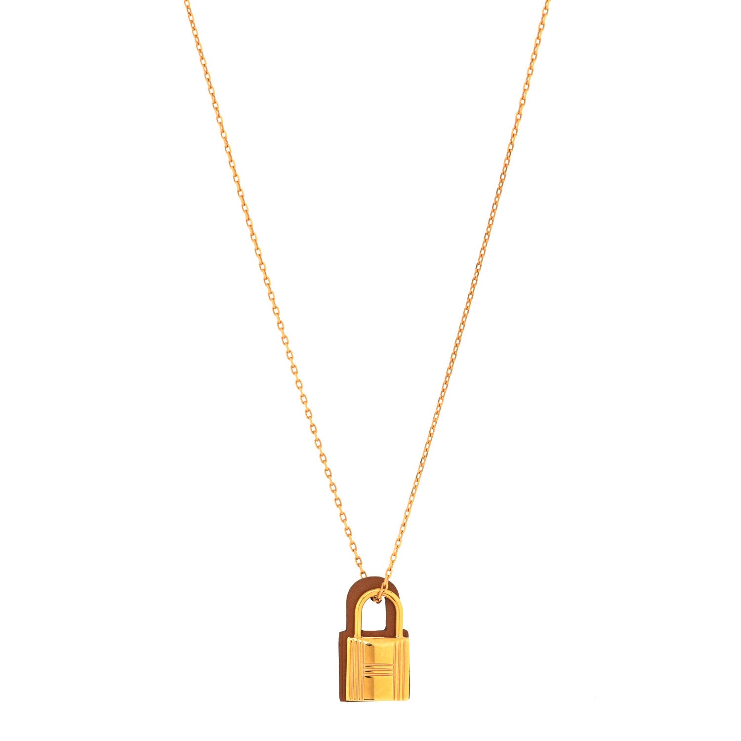 Hermes Swift Small O'Kelly Pendant Necklace Gold 1 of 5