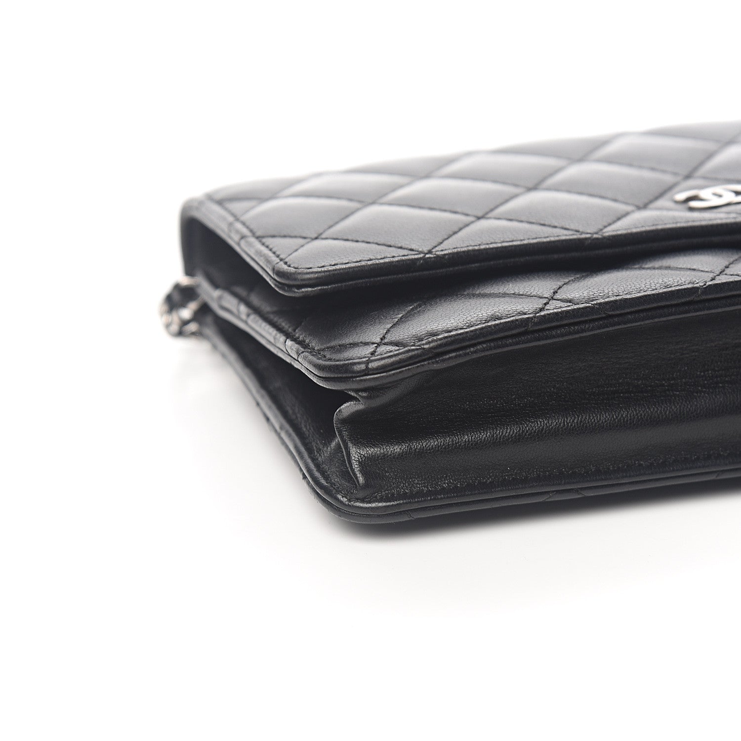 Chanel Lambskin Quilted Wallet On Chain WOC Black 8 of 10