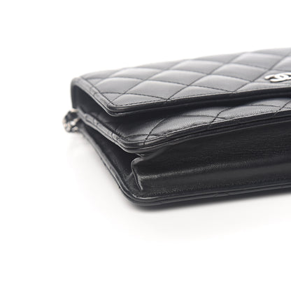 Chanel Lambskin Quilted Wallet On Chain WOC Black 8 of 10