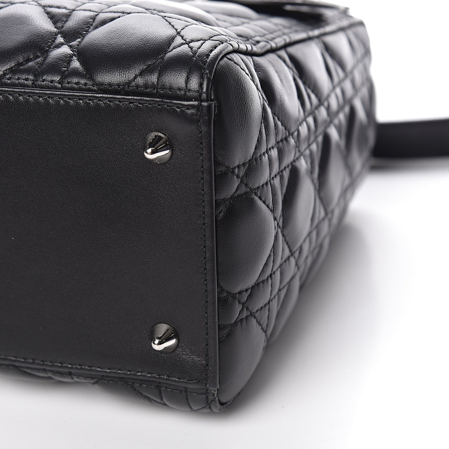 Lambskin Cannage Medium Lady Dior Black