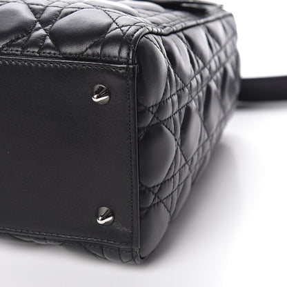 Christian Dior Lambskin Cannage Medium Lady Dior Black 13 of 16