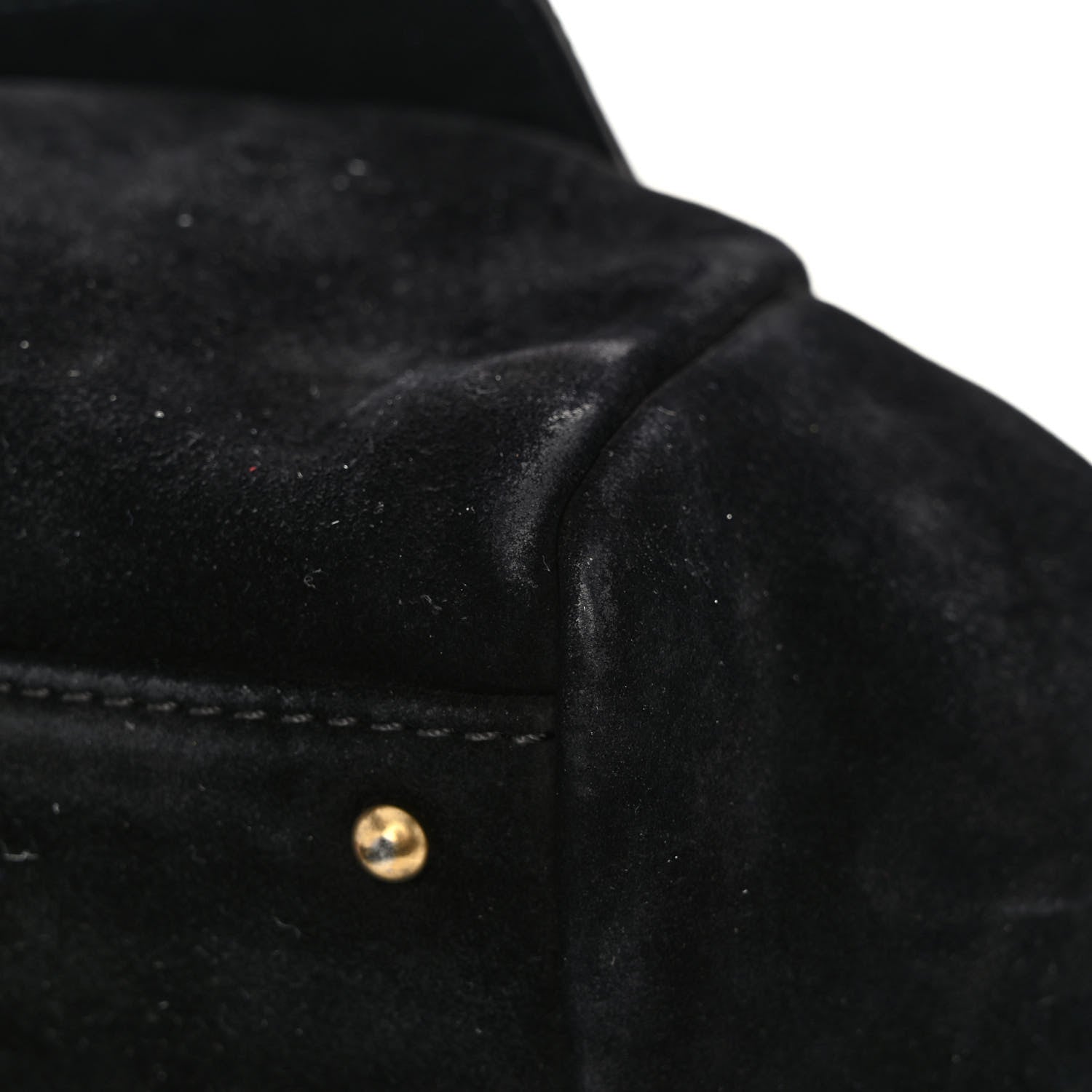 Chanel Suede Accordion Flap Black 10 of 11