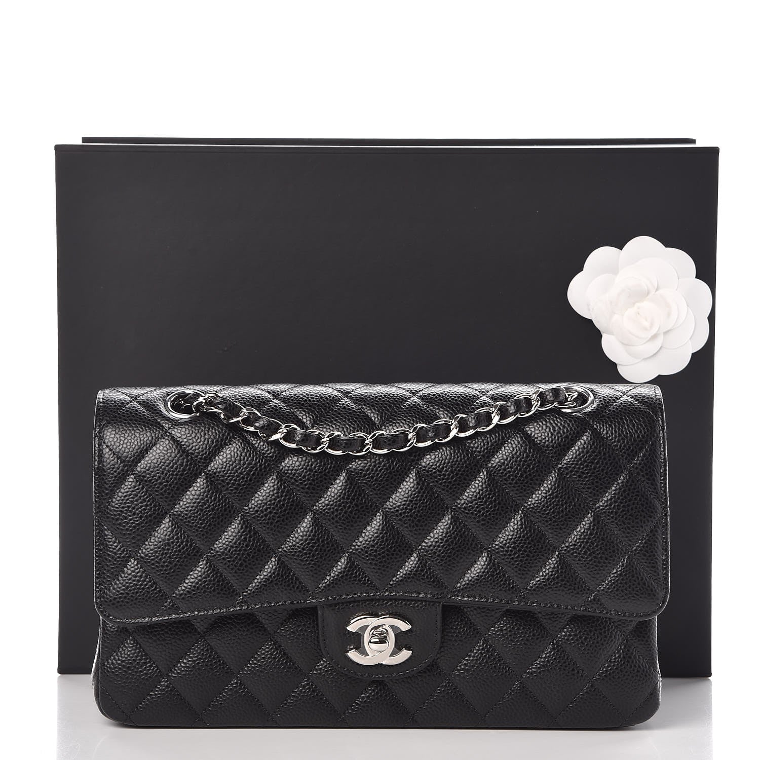 Chanel Caviar Quilted Medium Double Flap Black 9 of 9