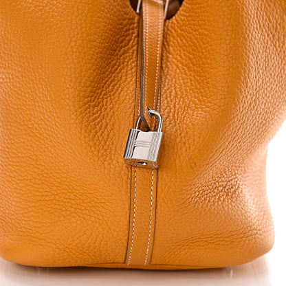 Hermes Taurillon Clemence Picotin Lock 22 MM Moutarde 11 of 13