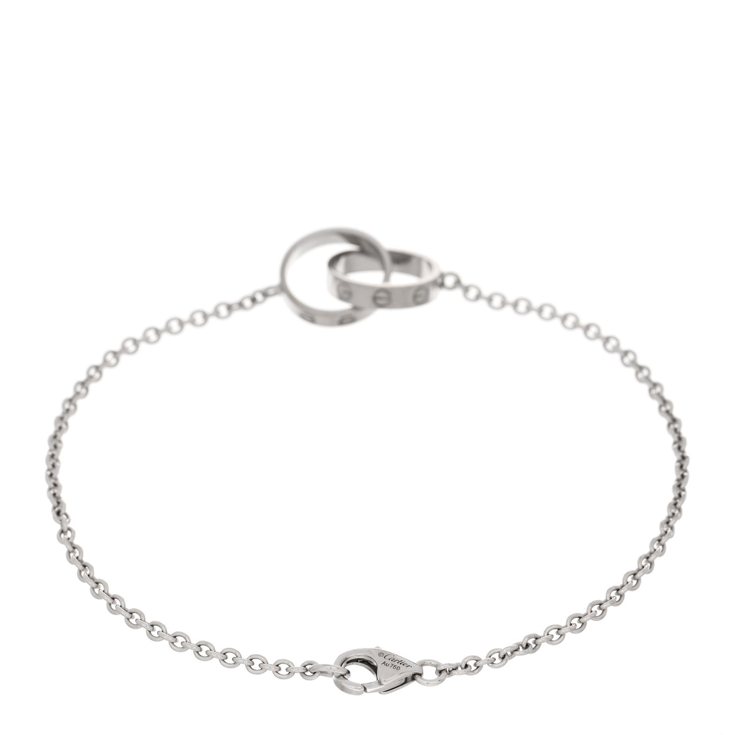 18K White Gold Interlocking LOVE Bracelet
