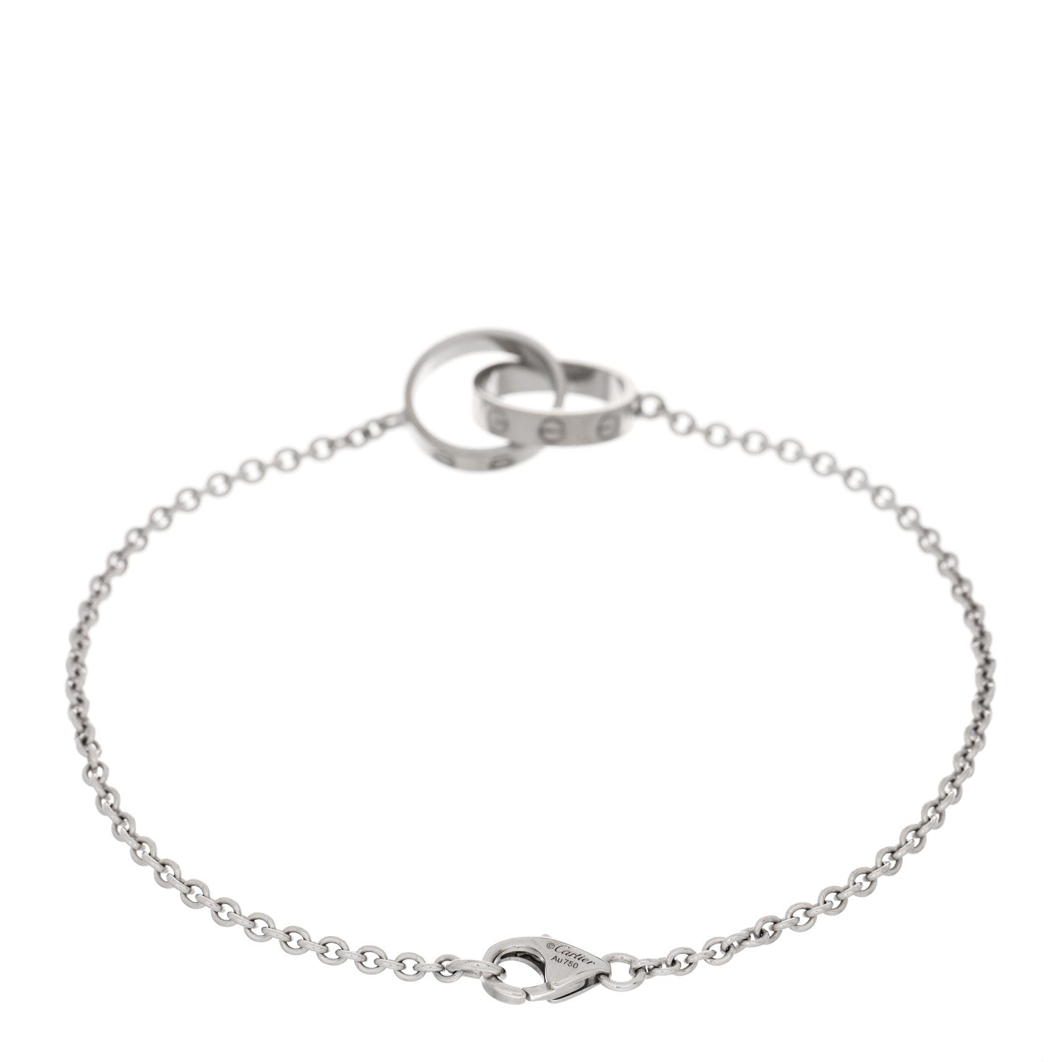 Cartier 18K White Gold Interlocking LOVE Bracelet 2 of 4