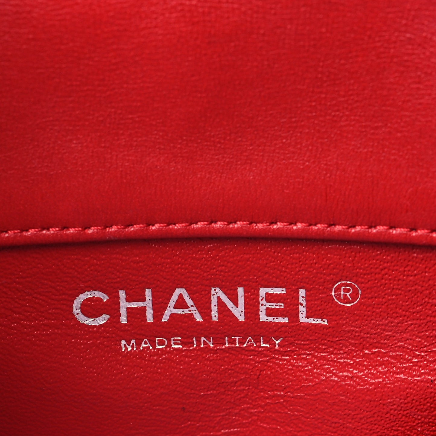 Lambskin Quilted Extra Mini Rectangular Flap Red