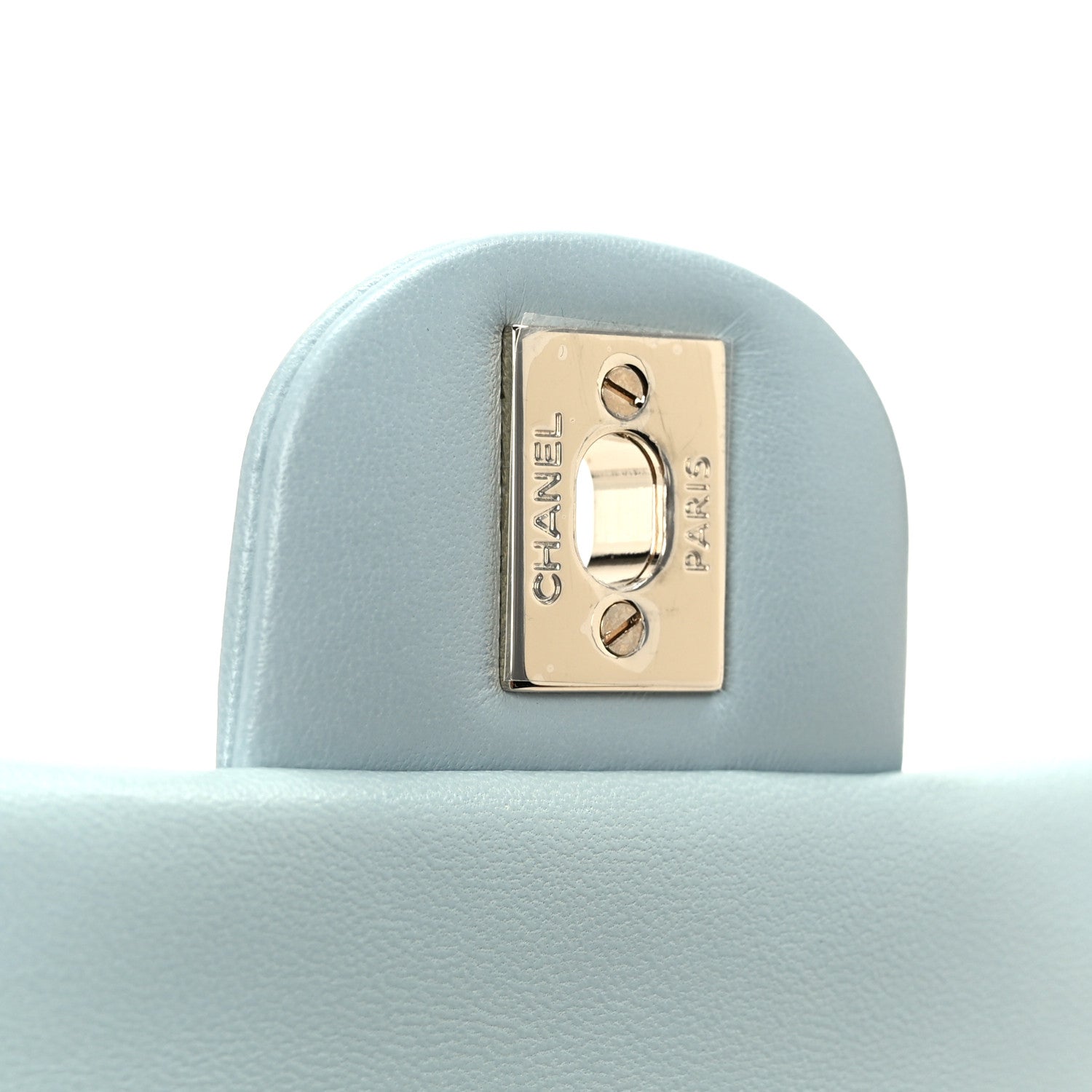 Chanel Lambskin Quilted Mini Top Handle Rectangular Flap Light Blue 7 of 12